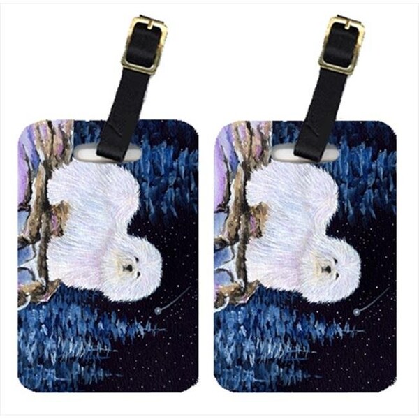 Carolines Treasures Carolines Treasures SS8437BT Starry Night Coton De Tulear Luggage Tags - Pair Of 2 SS8437BT - main